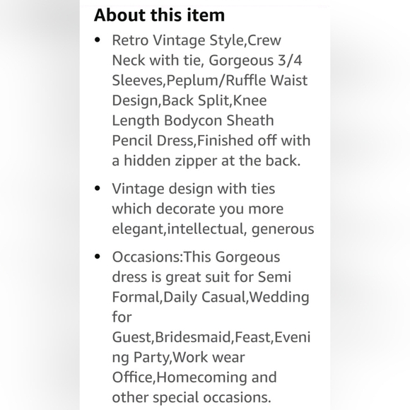 *NWT* MUXXN Yellow High Neck Tie Party Pencil Dress 3/4 Sleeve Midi Size L - Picture 5 of 8